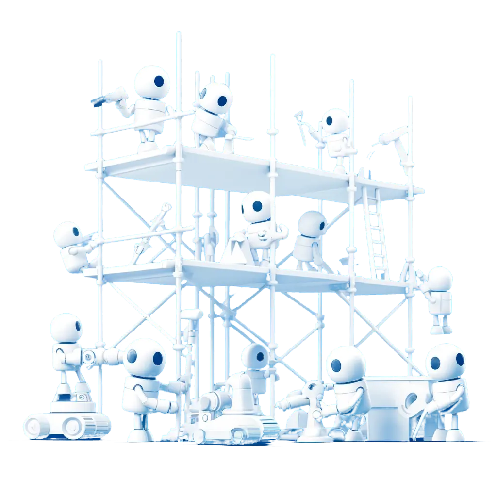 Robots performing construction